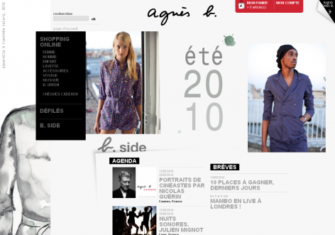 agnes b - inspirierende E-Commerce Designs