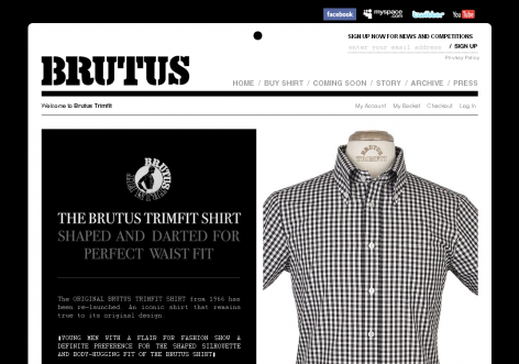Brutus - inspirierende E-Commerce Designs