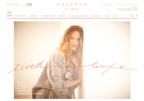 Calypso - inspirierende E-Commerce Designs