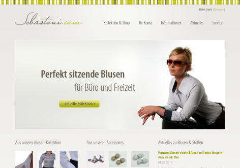 Sebastoni - inspirierende E-Commerce Designs