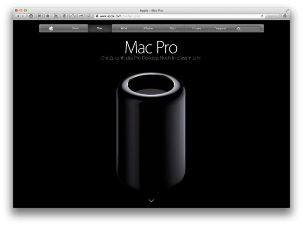 Apple Mac Pro Landingpage Seite 1