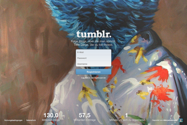 Tumblr Landing Page
