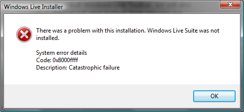 Windows Fehlermeldung