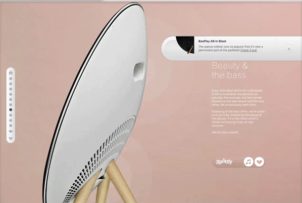 One-Page-Scroll bei BeoPlay