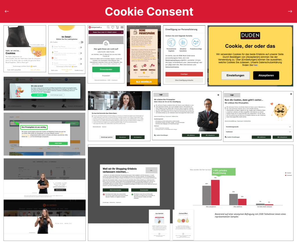 Screenshot: Cookie Consent Banner Design Inspiration von konversionsKRAFT